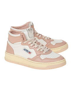 Autry Medalist Mid Mom Bicolor White Pink