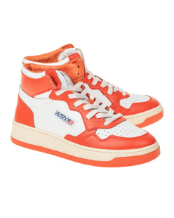 Autry 01 Mid Leather Tangerine