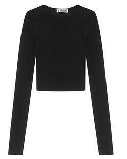 Eterne Cropped Fitted Top Black