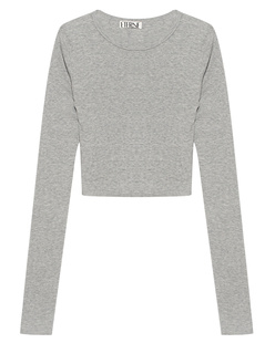 ÉTERNE Cropped Fitted Top Heather Grey
