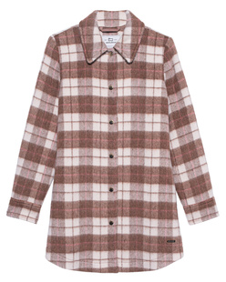 WOOLRICH Cozy Wool Medium Checked Brown