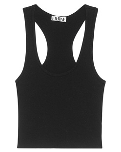 ÉTERNE Cropped Rib Racerback Black