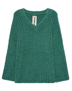 ELLA SILLA Basic V Neck Basil
