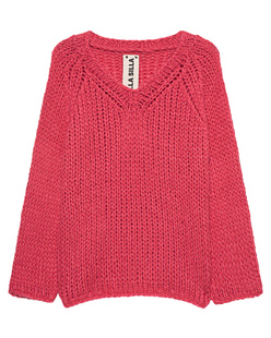 ELLA SILLA V Neck Knit Hot Pink