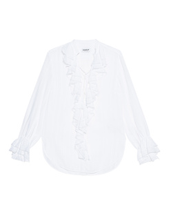 Dondup Ruffle Open Hem White