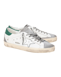 GOLDEN GOOSE Super Star Classic Grey Silver Green