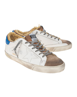 GOLDEN GOOSE DELUXE BRAND Super Star White Tobacco Blue