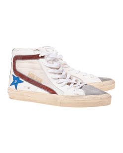 GOLDEN GOOSE Slide Net Double Quarter White