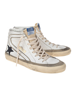 GOLDEN GOOSE DELUXE BRAND Slide Upper White Yellow Black Taupe
