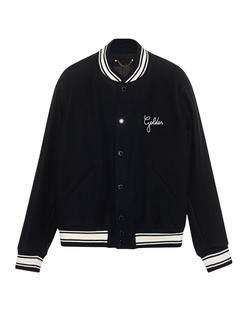 GOLDEN GOOSE Bomber Embroidery Dark Blue