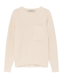 GOLDEN GOOSE Knit Cotton Boxy Papyrus