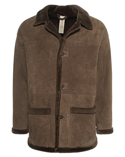 GIORGIO BRATO Button Shearling Taupe