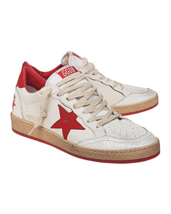 GOLDEN GOOSE Ball Star Nappa White Red