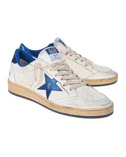 GOLDEN GOOSE BALL STAR NAPPA UPPER WHITE BLUETTE