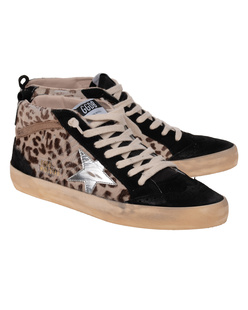 GOLDEN GOOSE Mid Star Classic Horsy Cream Leo