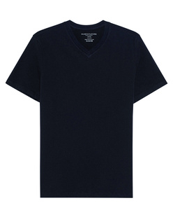 Majestic Filatures  Vneck Deluxe Cotton Navy