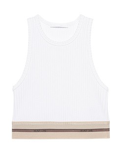 HELMUT LANG Rib Crop Tank Optic White