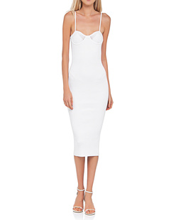HELMUT LANG Eyelet Bra Rib White