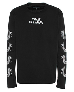 TRUE RELIGION Logo Sleeve Black