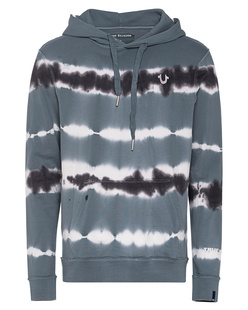 TRUE RELIGION Tie Dye Hood Blue Grey