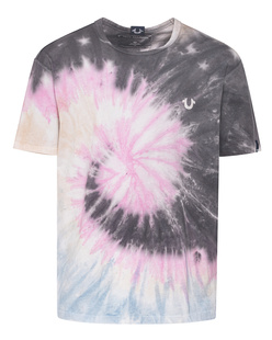 TRUE RELIGION Crew Tie Dye Pink Peach 