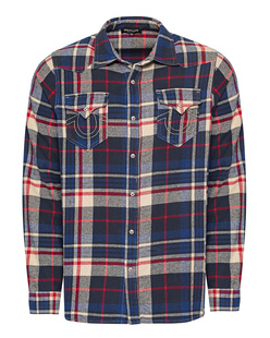 TRUE RELIGION Flannel Blue Red Check