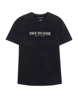 TRUE RELIGION Logo Print Direct Dye Black