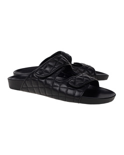 PAO PIANO ZERO Quilted Sandals Black