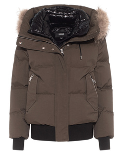 MACKAGE Fur Hood Army Olive