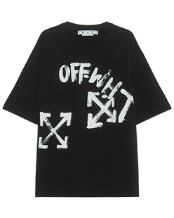 OFF-WHITE Paint Script Over Stake Black