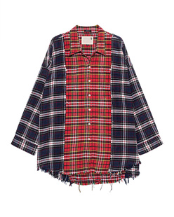 R13 Combo Checked Navy Red