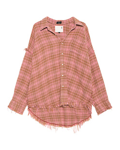 R13 Flannel Shredded Seam Rose