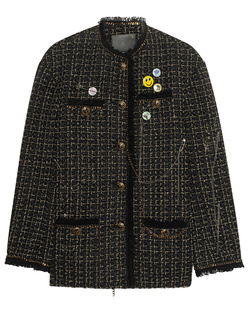R13 Slouch Tweed Black