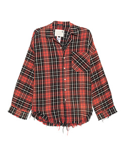 R13 Boxy Workshirt Red Black