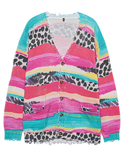 R13 Multi-Stripe Distressed Multicolor