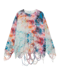 R13 Printed Tie Dye Destroyed  Multicolor