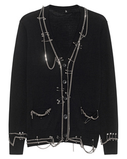 R13 D-Cardigan Chain Embellished 