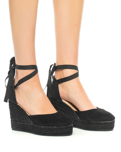 Manebi WEDGE ESPADRILLES Hamptons Black on Tone