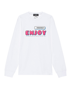 DSQUARED2 Skater Fit Enjoy White