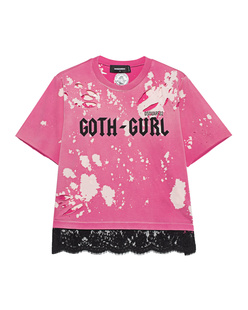 DSQUARED2 Goth Gurl Destroyed Lace Pink