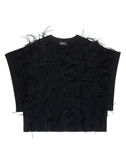 Dondup Feathers Loose Black