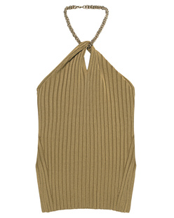 GALVAN LONDON Glossy Slinky Rhea Chain Olive