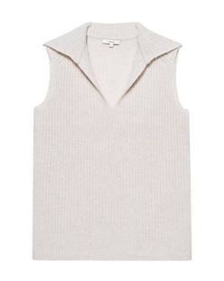 VINCE Collar Vest White