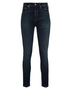 RAG&amp;BONE High Rise Ankle Skinny Dark Blue 