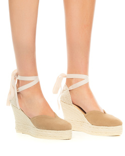 Manebi HEART SHAPED WEDGE Hamptons Vintage Taupe