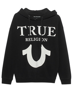 TRUE RELIGION Hood Lettering Puffy Print Black