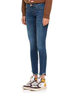 TRUE RELIGION Halle Triangle Mid Rise Super Skinny Blue