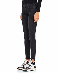 TRUE RELIGION Halle Triangle Mid Rise Super Skinny Black