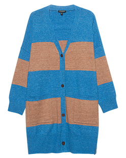TRUE RELIGION Oversized Long Stripe Beige Blue