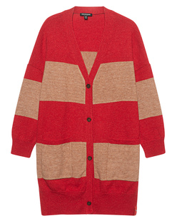 TRUE RELIGION Oversized Long Stripe Beige Red